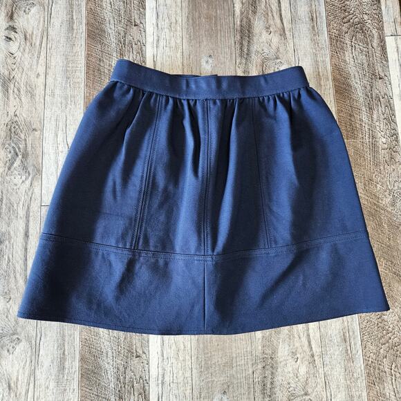 Madewell Ponte Swivel Mini Skirt Size 2 A2726 Navy Blue Preppy Nautical Stretch - Picture 5 of 12